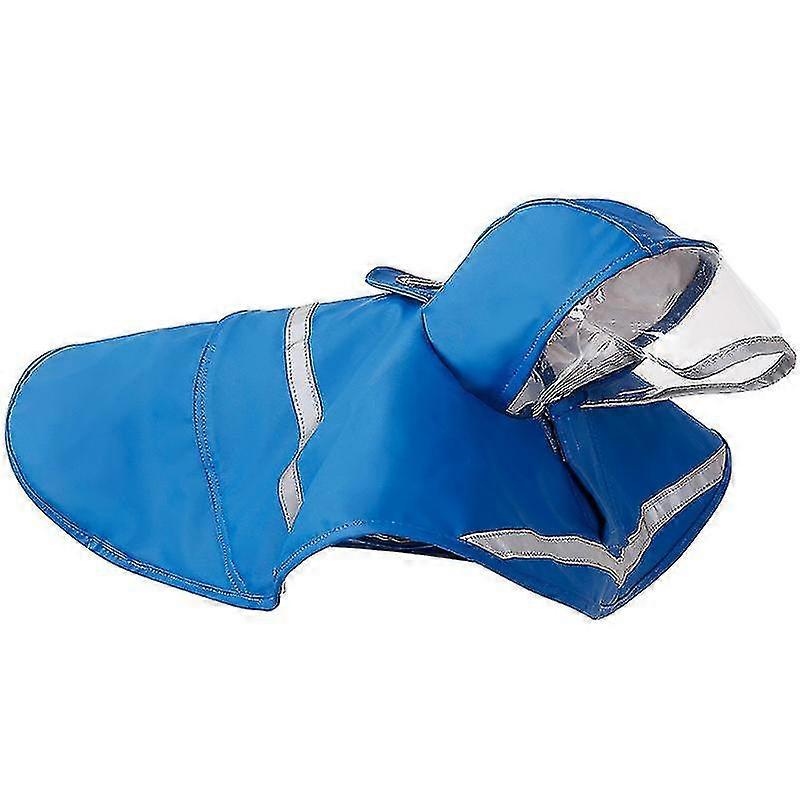 Dog Raincoat Hooded Poncho, Waterproof Adjustable Pet Raincoat With Reflective Strip, Lightweight Dog Rain(l)