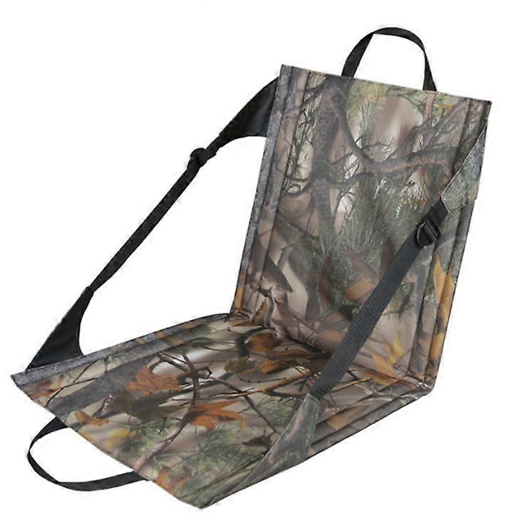 Portable Outdoor Camping Camo Seat | Lightweight Upholstered Seat for Sporting Events and Beaches | With Backrest
