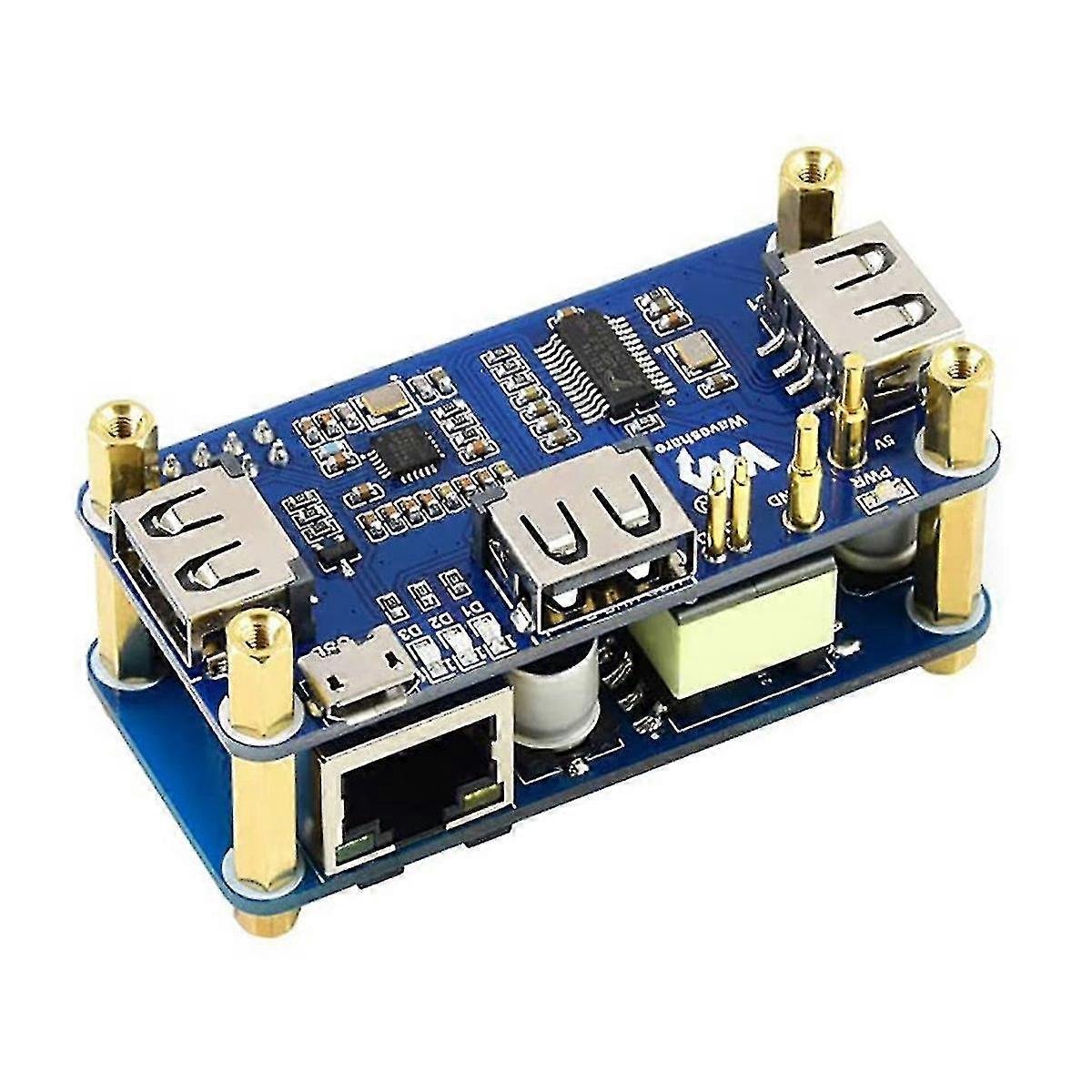 Waveshare Poe Ethernet/usb Hub Hat Expansion Board For Raspberry Pi