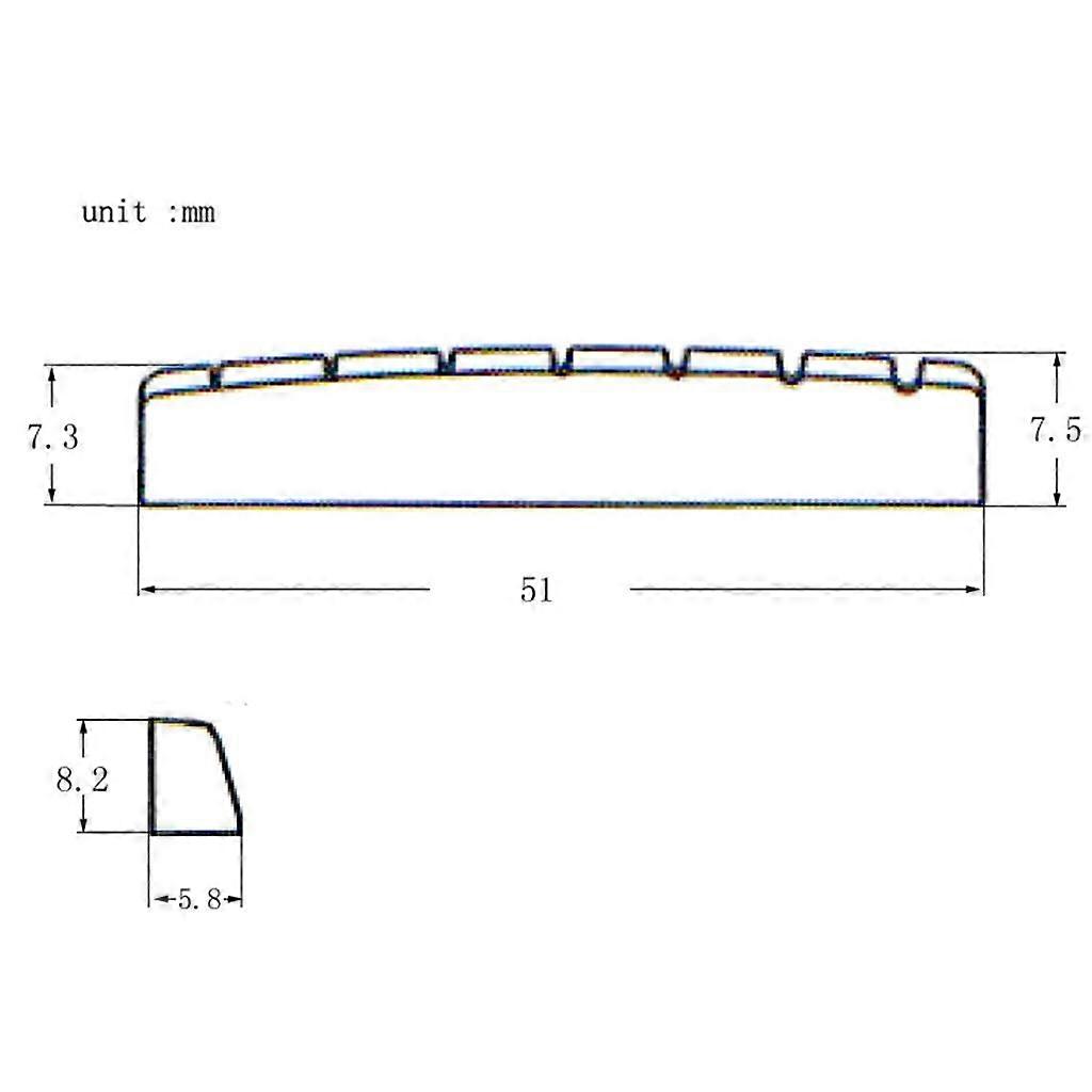 6x Black Plastic Nut Nut for 7-string Guitar Ukulele Parts