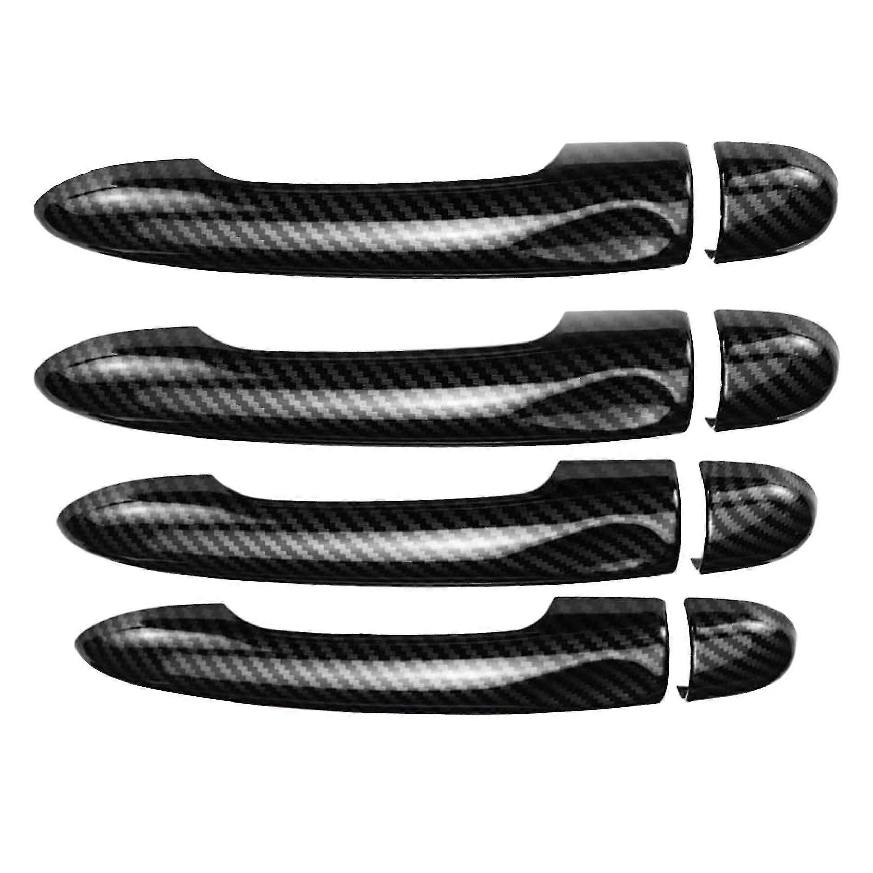 Carbon Fiber Door Handle Cover Trim Without Key Hole for 3 2008-2016
