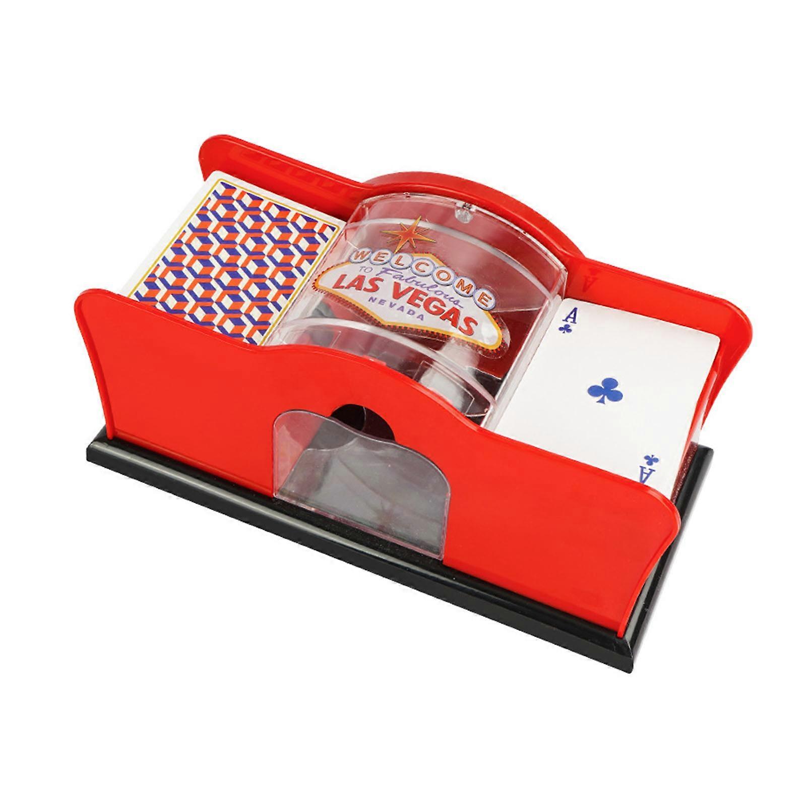2 Deck Manual Pokercard Shuffler Easy Using Card Shuffling Device for Home/Outgoing
