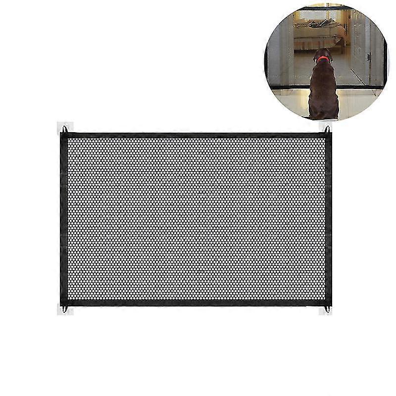 Magic Gate For Dogs, Seen-through Mesh Screen Gate Folding Stair Gate