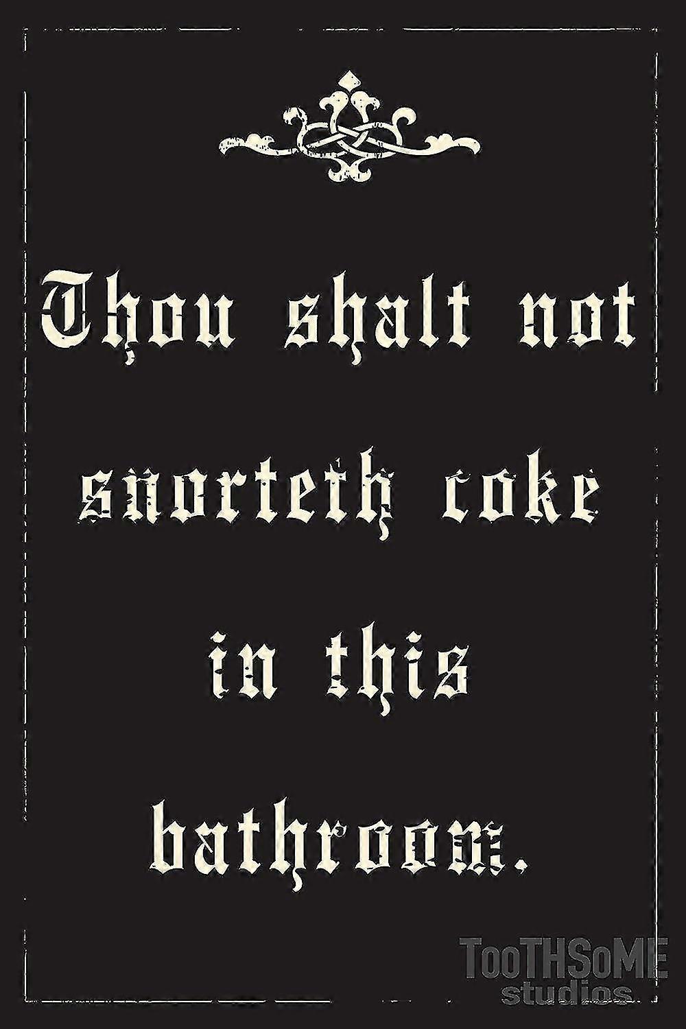 Você não cheira Coca-Cola neste banheiro 8x12 polegadas OU 12x16 polegadas engraçado lata casa ou homens de negócios