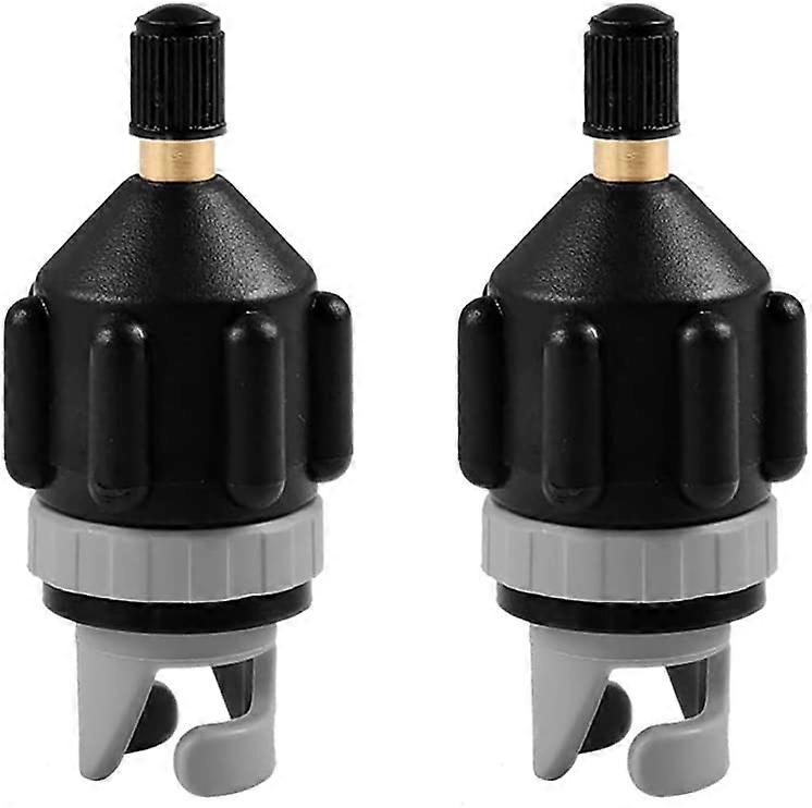 2 stuks kajak adapter, kajak boot luchtpomp luchtklep opblaasadapter, standaard ventieladapter, stand-up paddle boot watervlot SUP pomp adapterzwart
