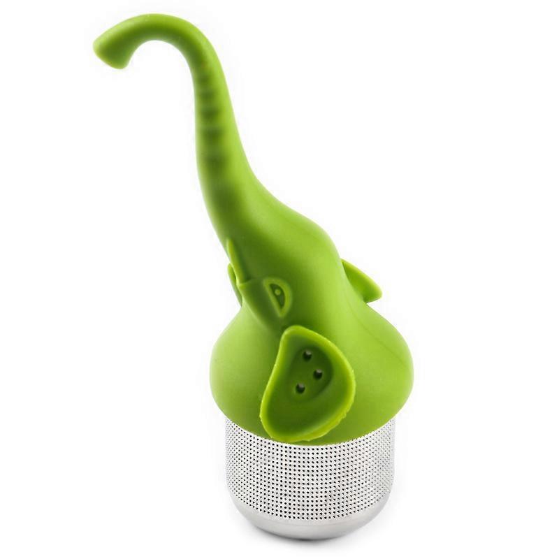 Tea Strainer Elephant-Shaped Tea Strainer Silicone Tea Filter Kitchen Gadget for Tea(green)