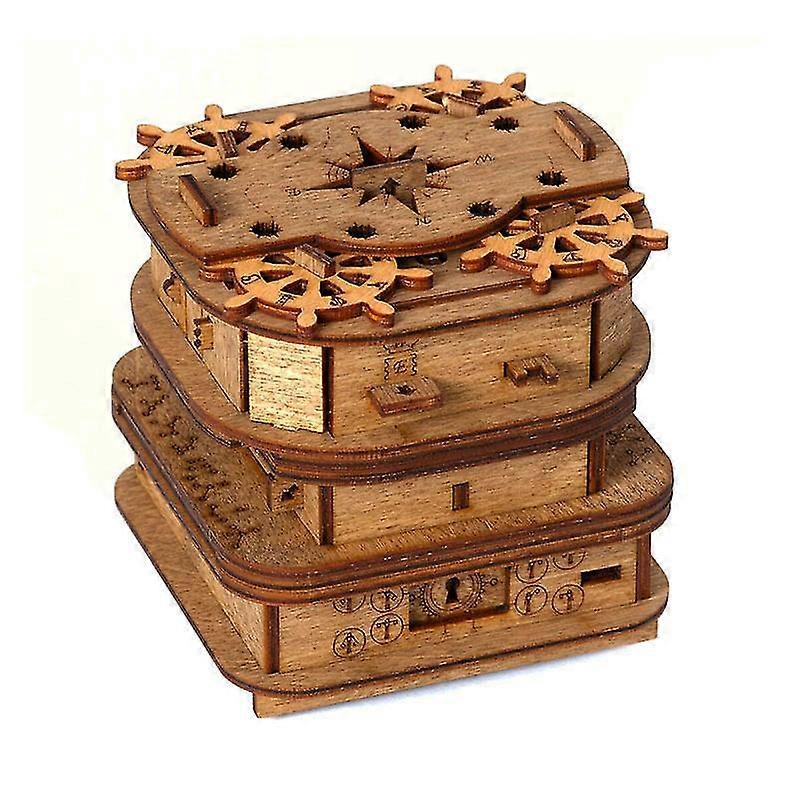 An Escape Room In A Chest Box By Davy Jones 3d Puzzle - Thinking Game - Patience Game - Logic Game - Wooden 3d Puzzle - Gift Box - Secret Box