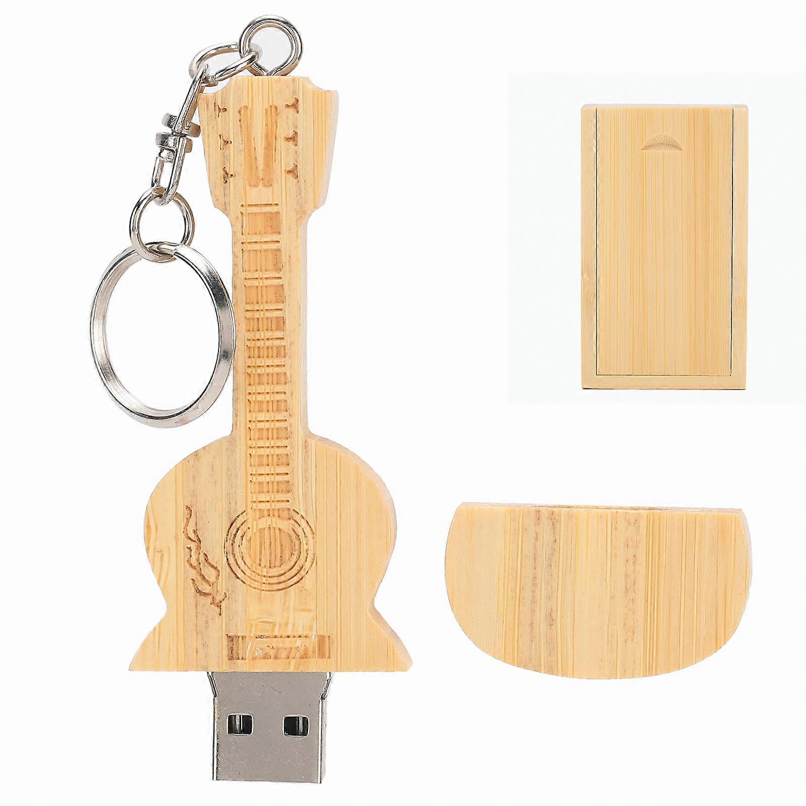 Portable U Disk Guitar USB Flash Drive Memory Stick Computer Parts Wooden CM10013