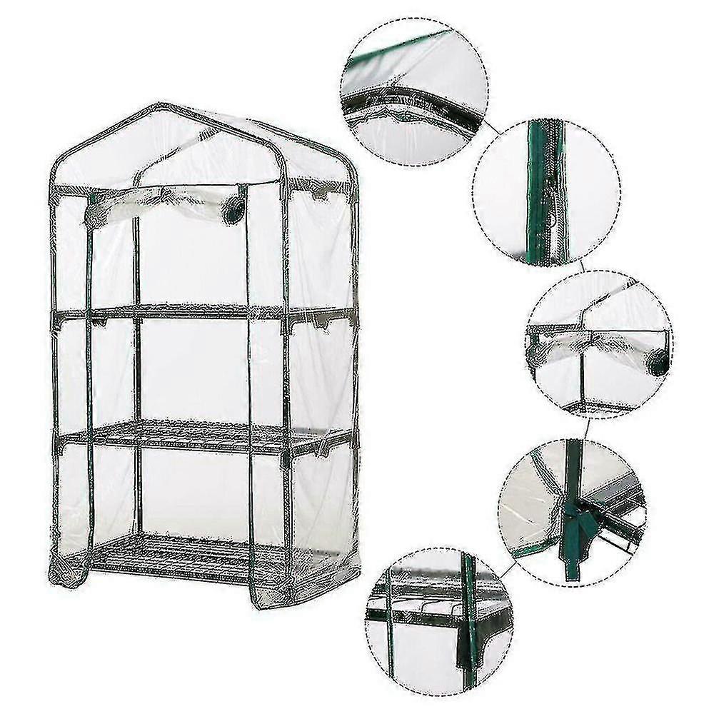 Cobertura de estrutura de prateleira para vegetais e jardim doméstico com cobertura de PVC transparente