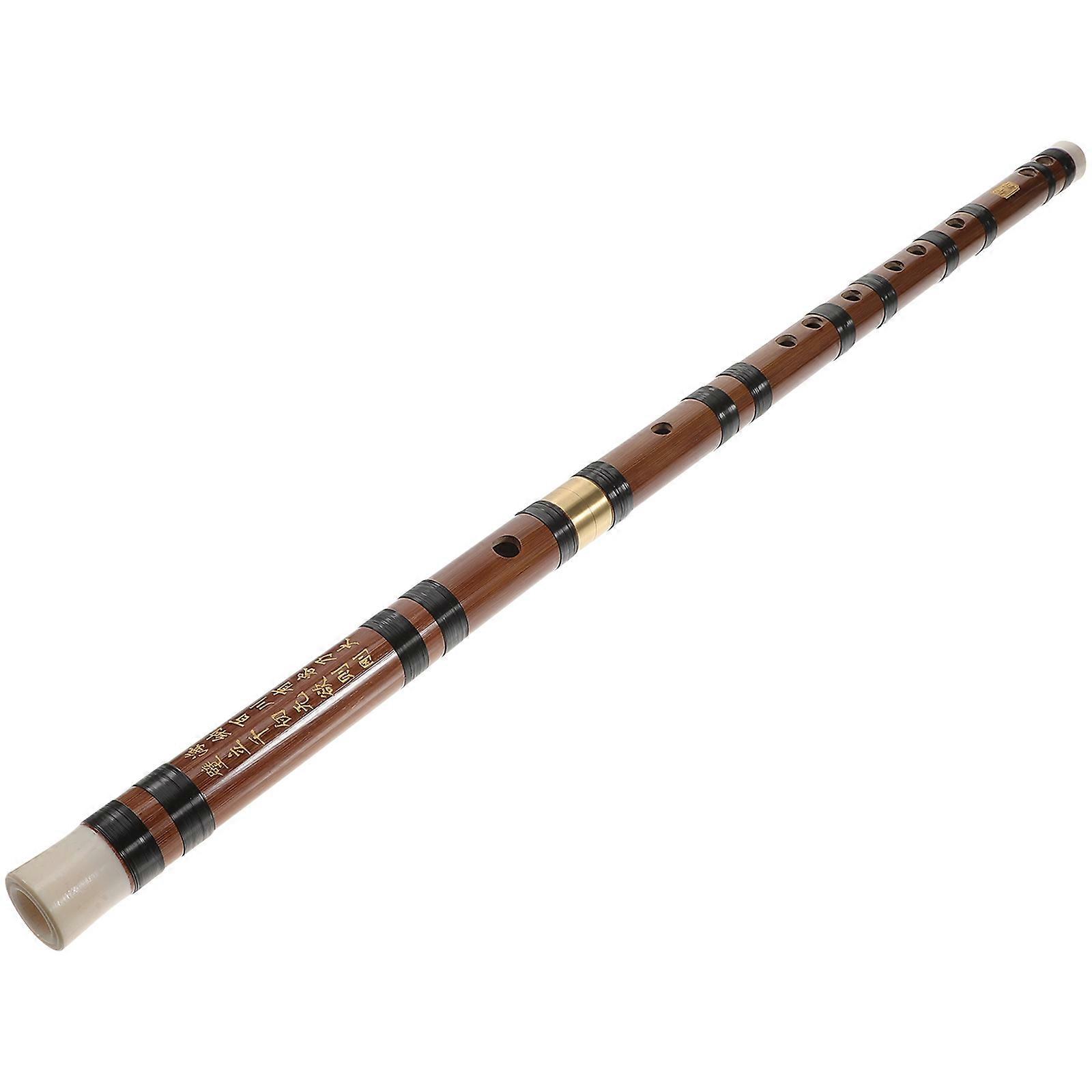 1 Set Bamboo Flute Professional Playing Flute Classic Musical Instrument (Key C)