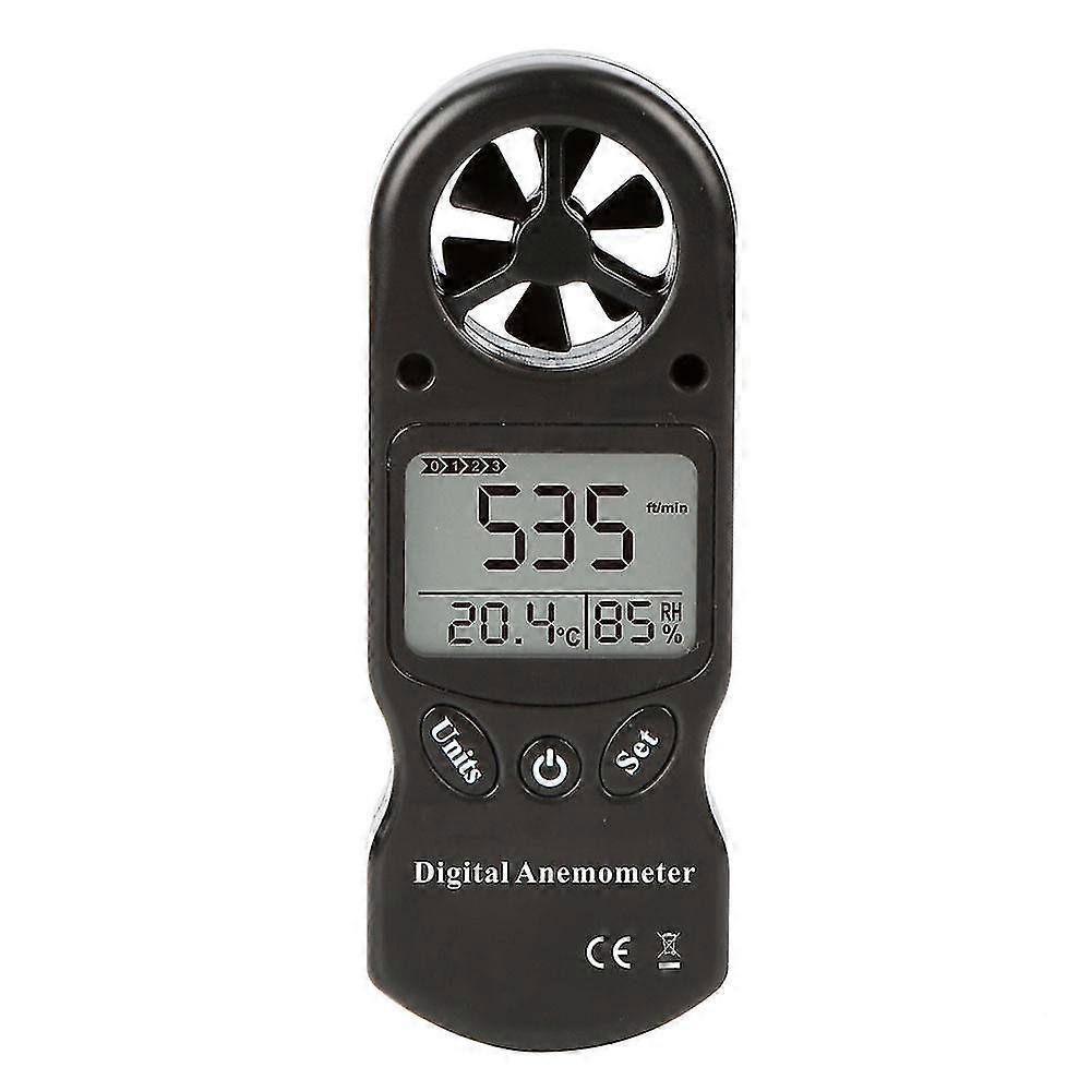 LCD Digital Anemometer Wind Speed Meter Indikator Luftstrom Geschwindigkeit Messung Thermometer mit schwarzer Hintergrundbeleuchtung