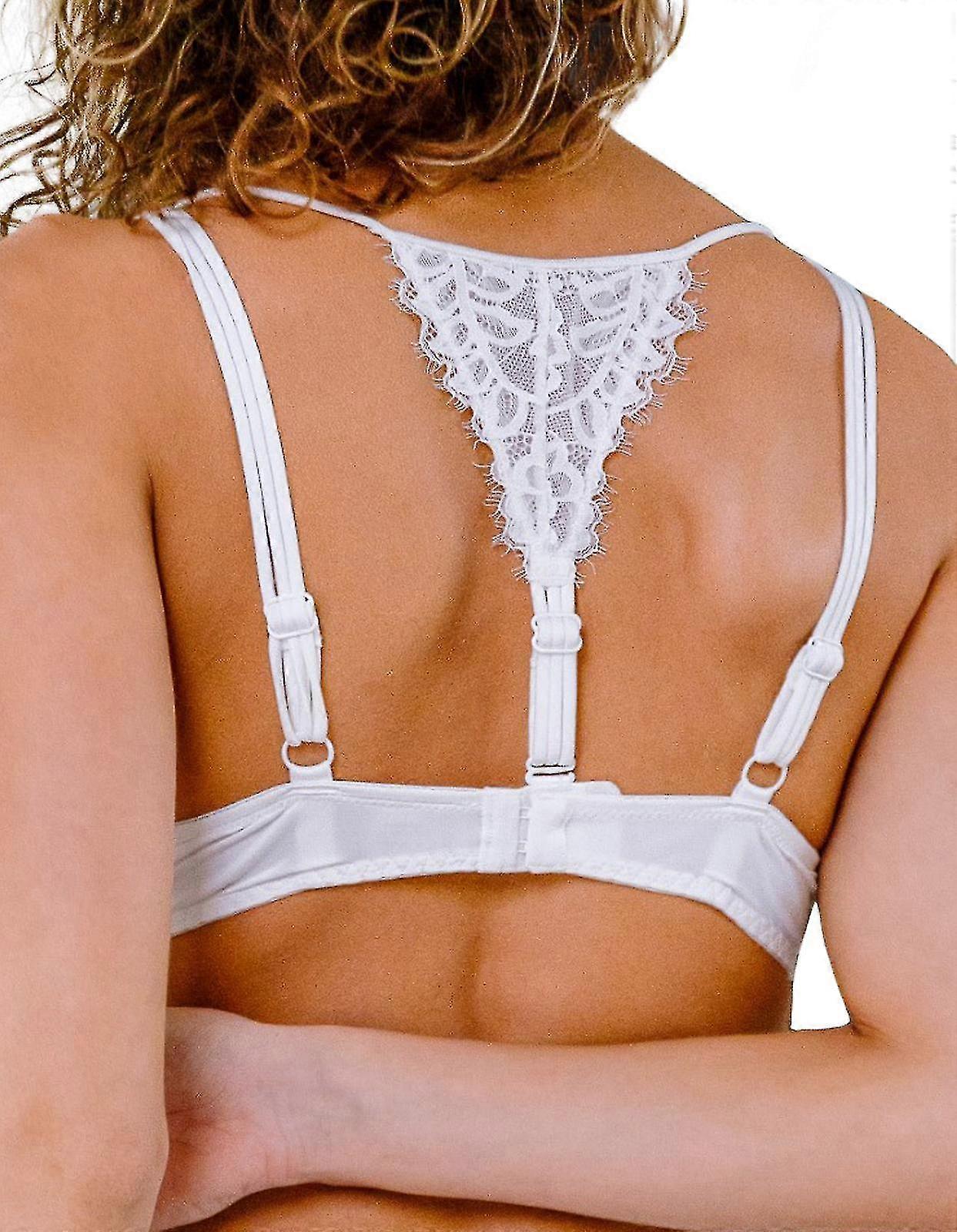 672009-5 Elfenbeinfarbener Spitzen-BH mit Bügeln und Bügeln