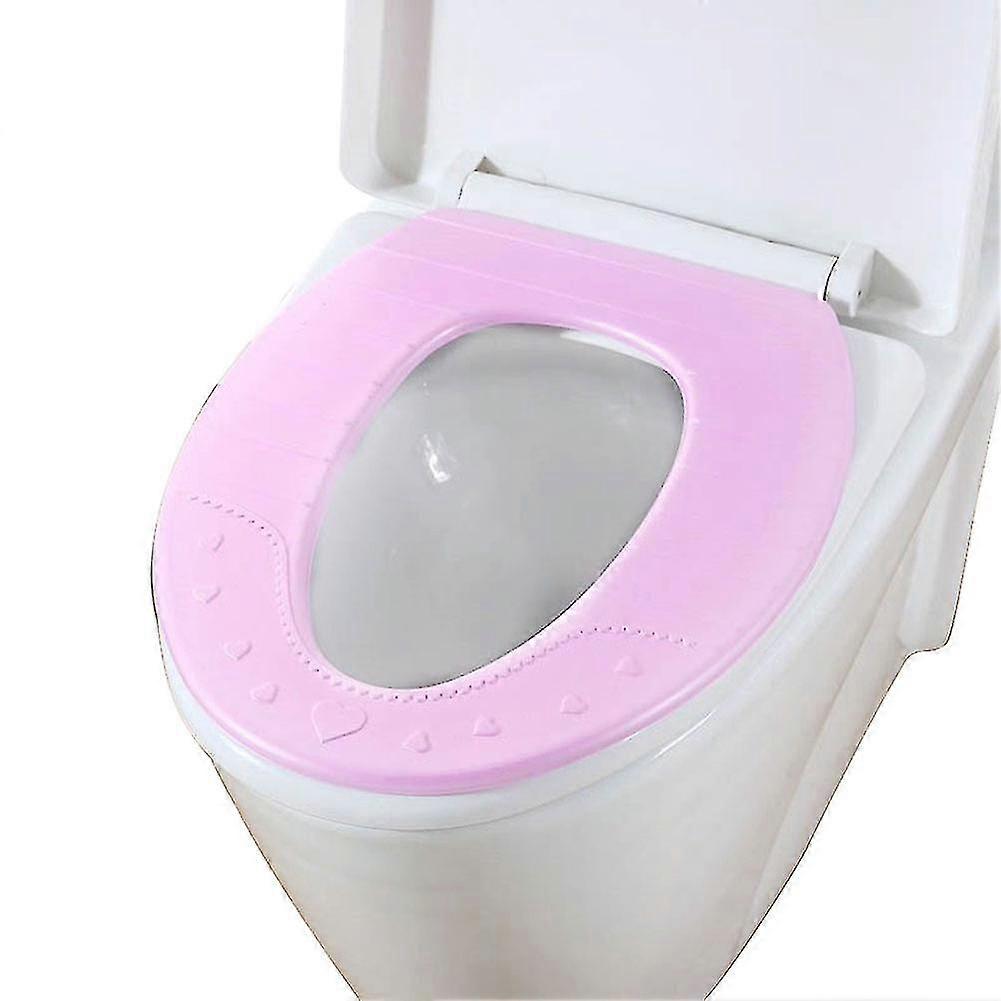 Waterproof Toilet Seat Cover Bathroom Soft Thicker Warmer Stretchable Washable Cloth Easy Installation & Cleaning Comfortable Toilet Seat Cover Pads