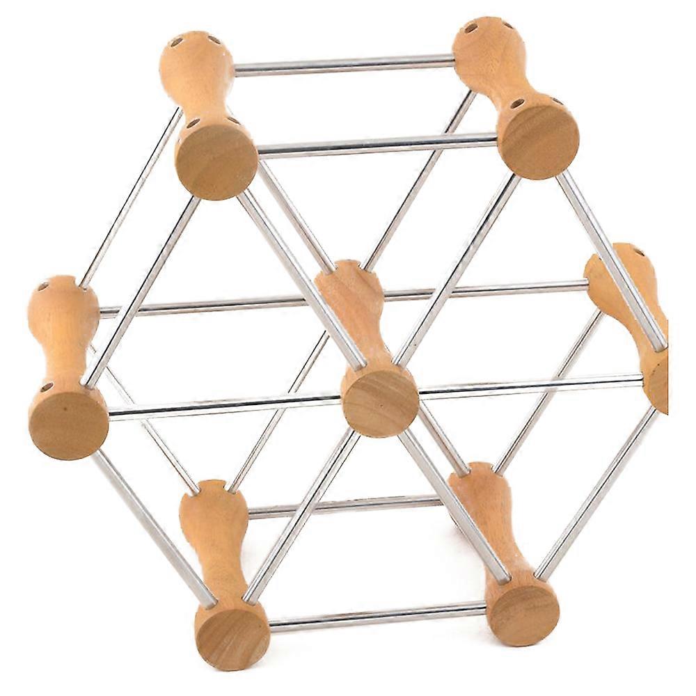 6 Rack Weinständer Holz Weinhalter