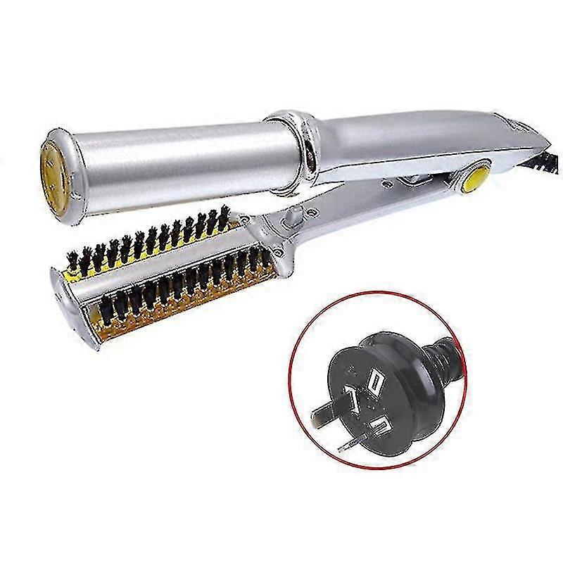 Profesjonell hårrettetang Krølltang Rettetang og krølltang Styler 2-i-1 multiverktøy for hårstyling Flattang med børste