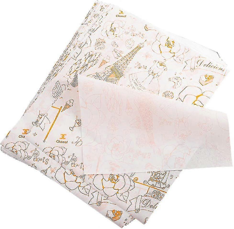 100 Sheets Cheese Wrap Paper, Food Wrapping Paper, Waterproof and Oil-proof, for Sandwich/Bread/Cake/Burger