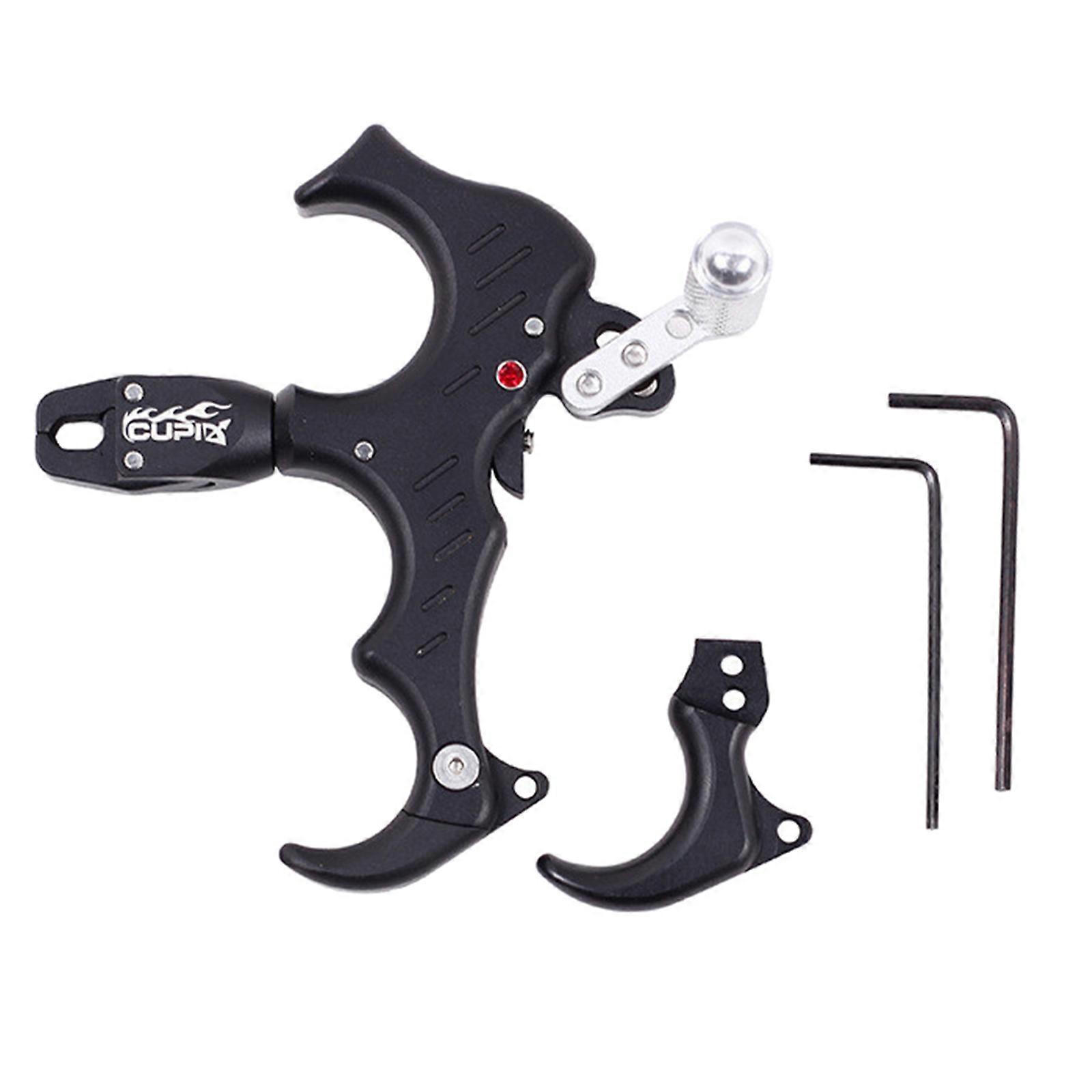 3/4 Finger Grip Thumb Trigger Caliper Compound Bow Button Release Aids Shooting
