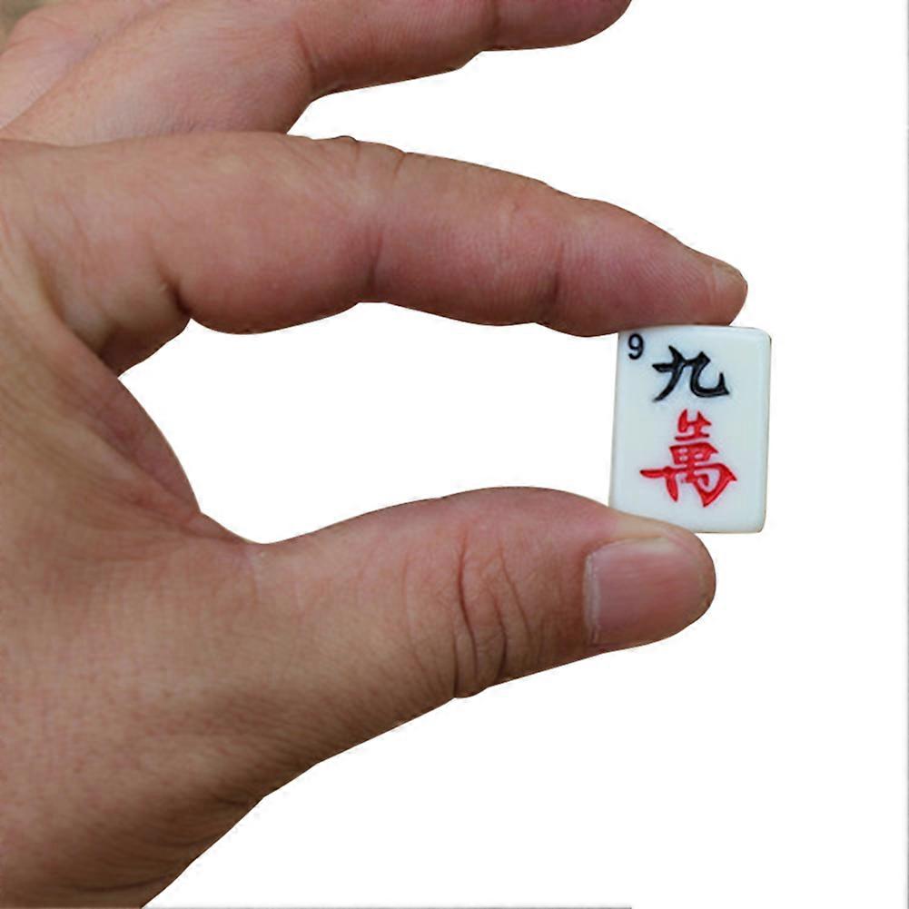 144pcs ポータブル中国アンティーク麻雀ボードゲームセットトラベルエンターテイメントレジャーエッセンシャル