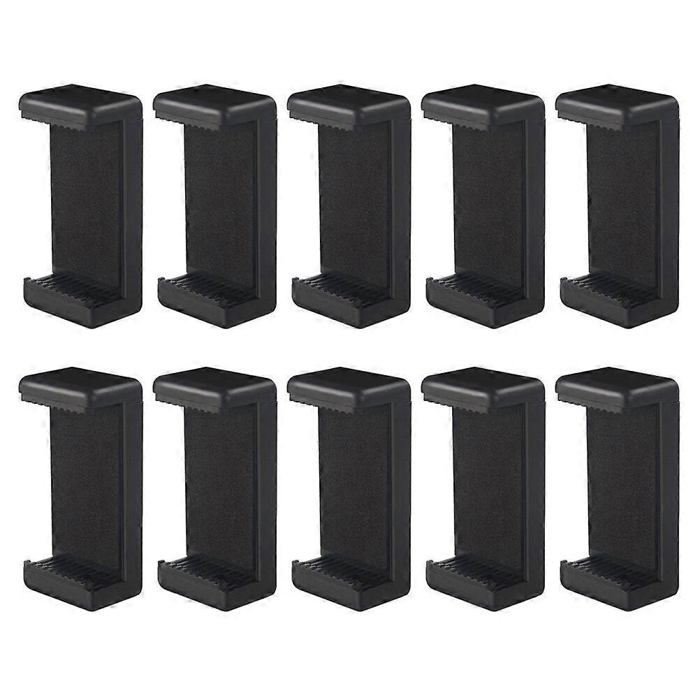 1 مجموعة 10 قطع 1/4 حوامل ثلاثية القوائم للهاتف المحمول ملحقات عصا السيلفي (أسود)