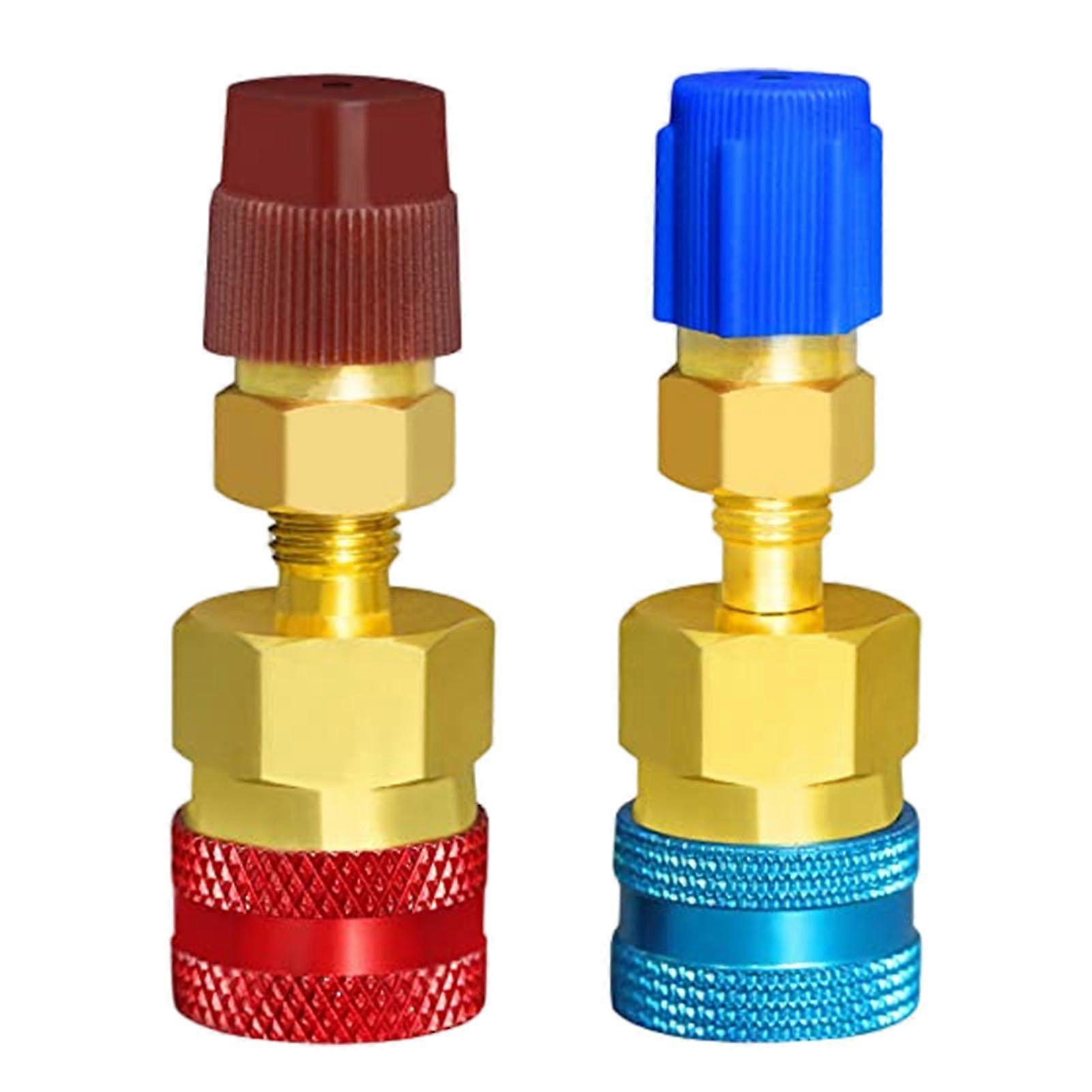 2pcs Adjustable Fitting Conversion Adapters Hose R1234yf To R134a Quick Couplers