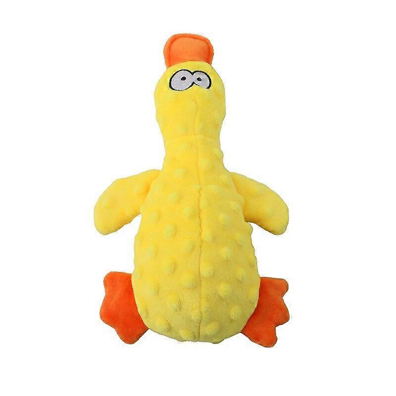 Pet Squeaky Toys Dog Soft Plush Puppy Sound Dog Chew Toys Animals Shape Molar Teeth Clean Duck for Medium Large Pets Supplies Dog Supplies