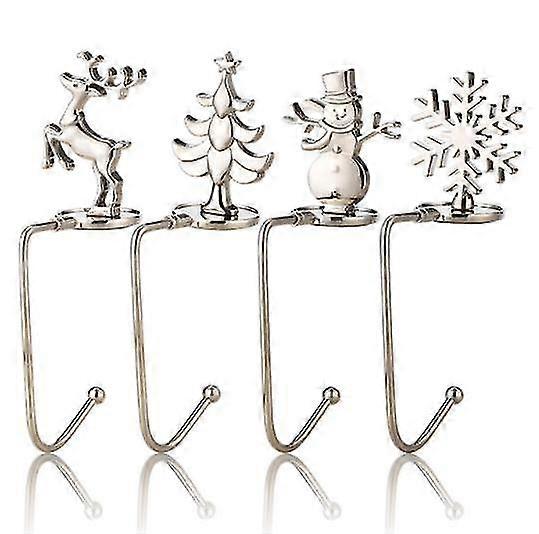 マンテルのためのクリスマスストッキングハンガー、クリスマスデコレーションセット4のためのストッキングフック