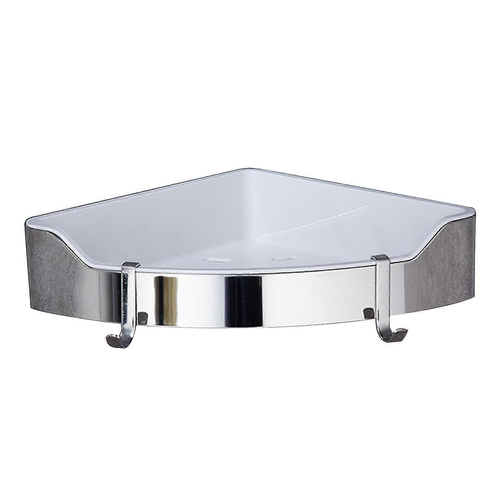 Bathroom Corner Storage Tray Multipurpose Shelf Wall Mounted Shampoo Holder