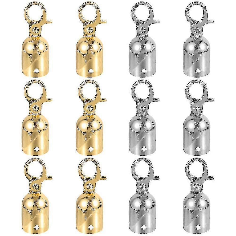 12pcs Rope End Hooks Guardrail Rope End Hooks Rope Fastener Stanchions Hooks