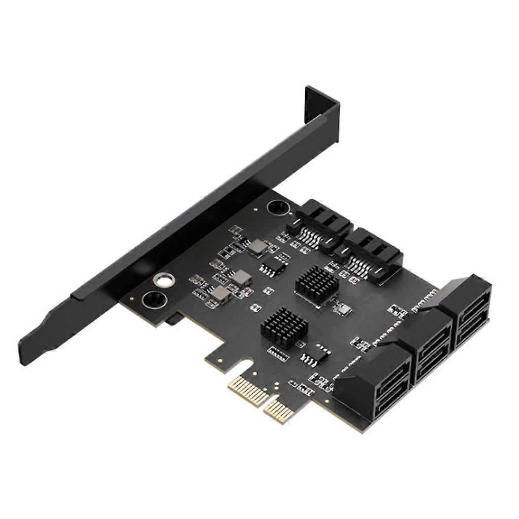 8 Port PCIE Adapter with Profile Bracket 6Gbps PCIe to SATA III Host Controller