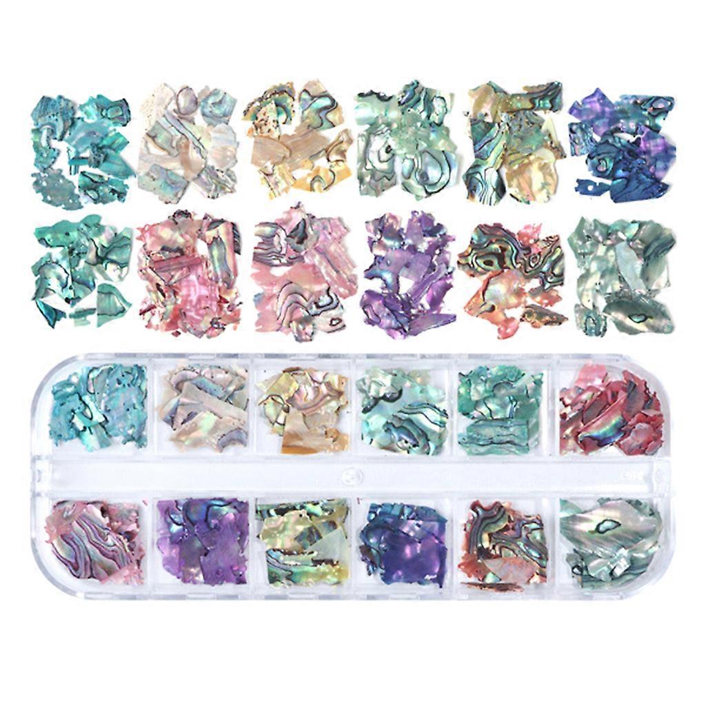 3D Seashell Glitter Manicure Mermaids Sequins Flakes Slices Irregular Paillette