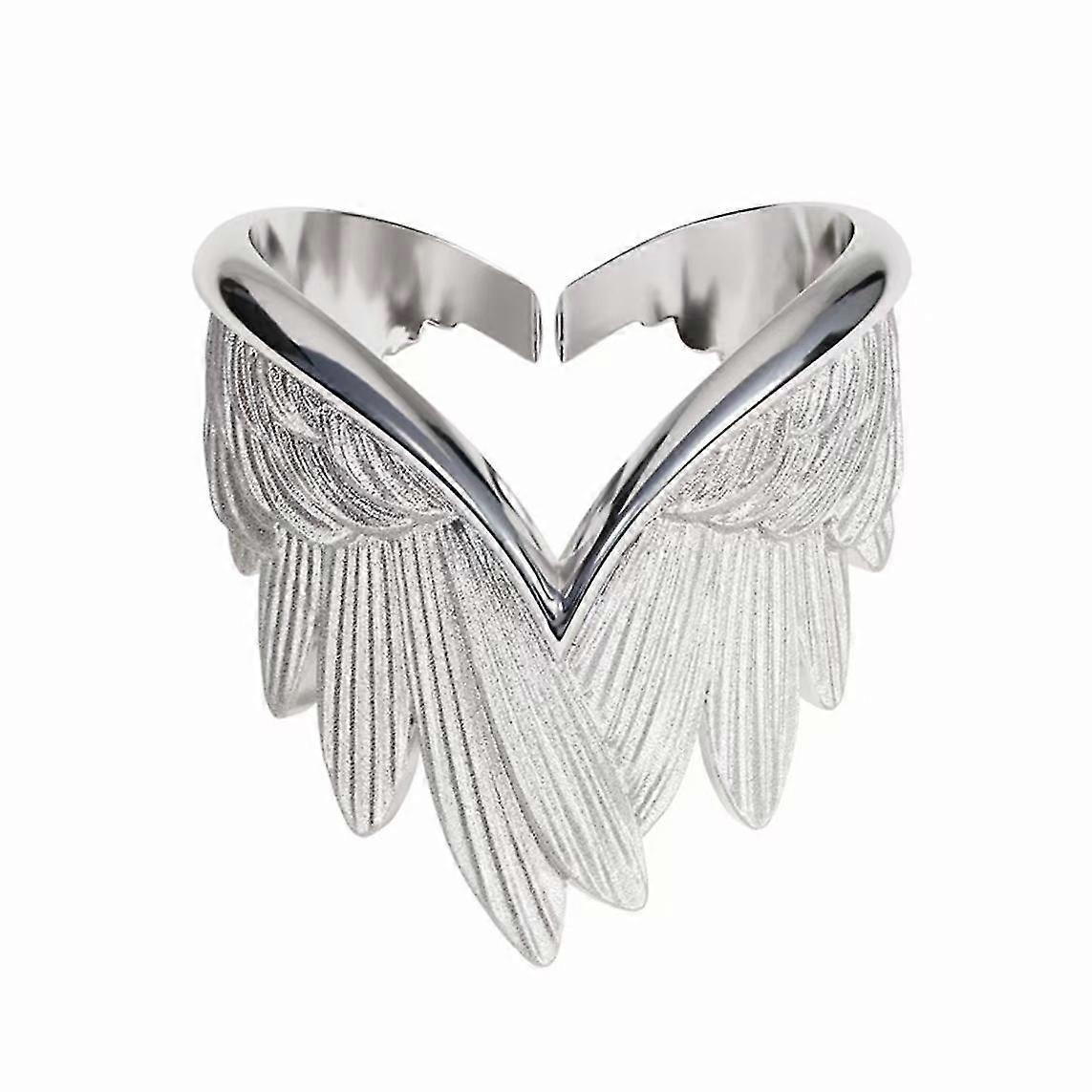 Angel Wing Dedo Índice Anillo Abierto Ajustable