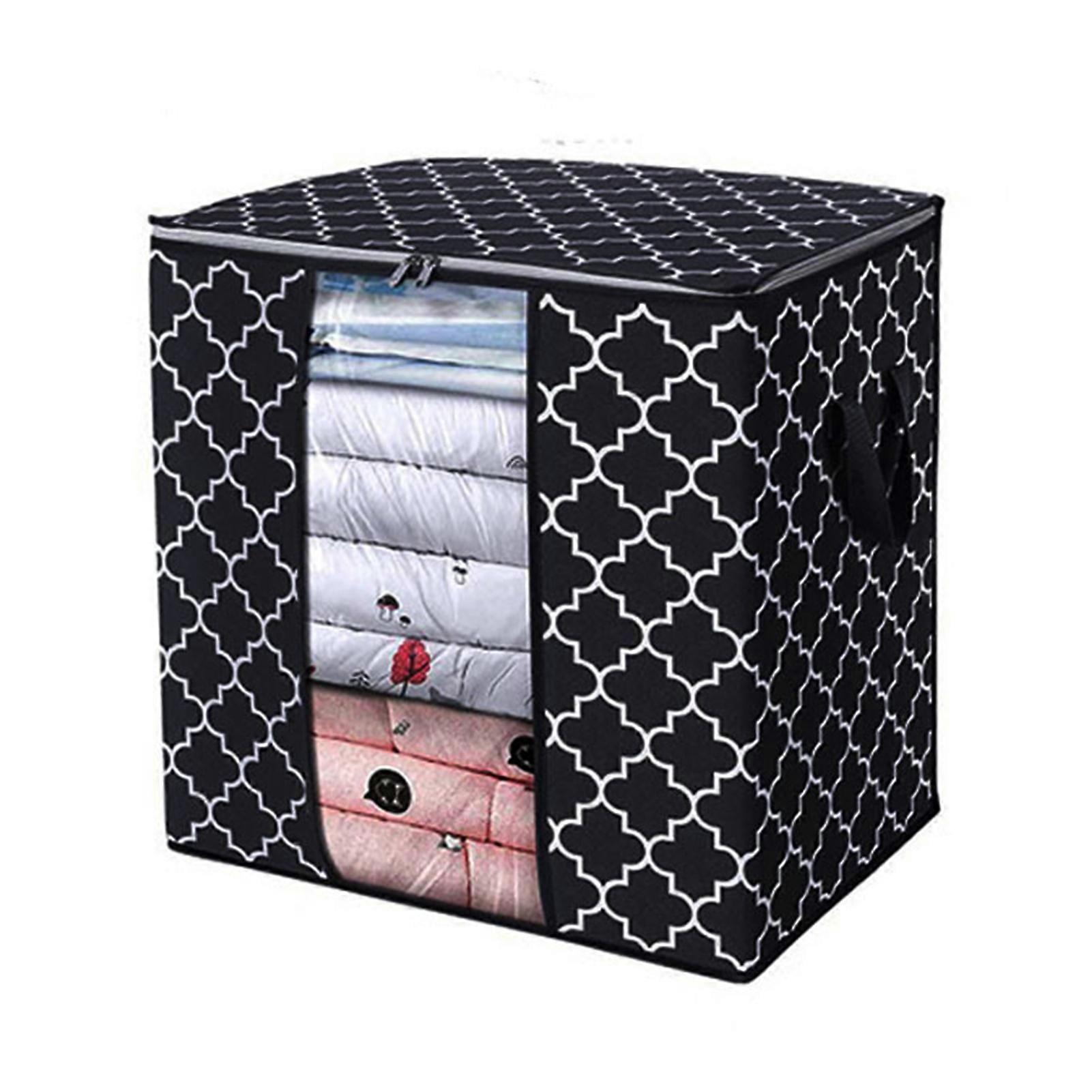 Quilt Storage Bag Reinforced Large Capacity Non Woven Fabric Saving Space Blanket Storage Bag for Wardrobe