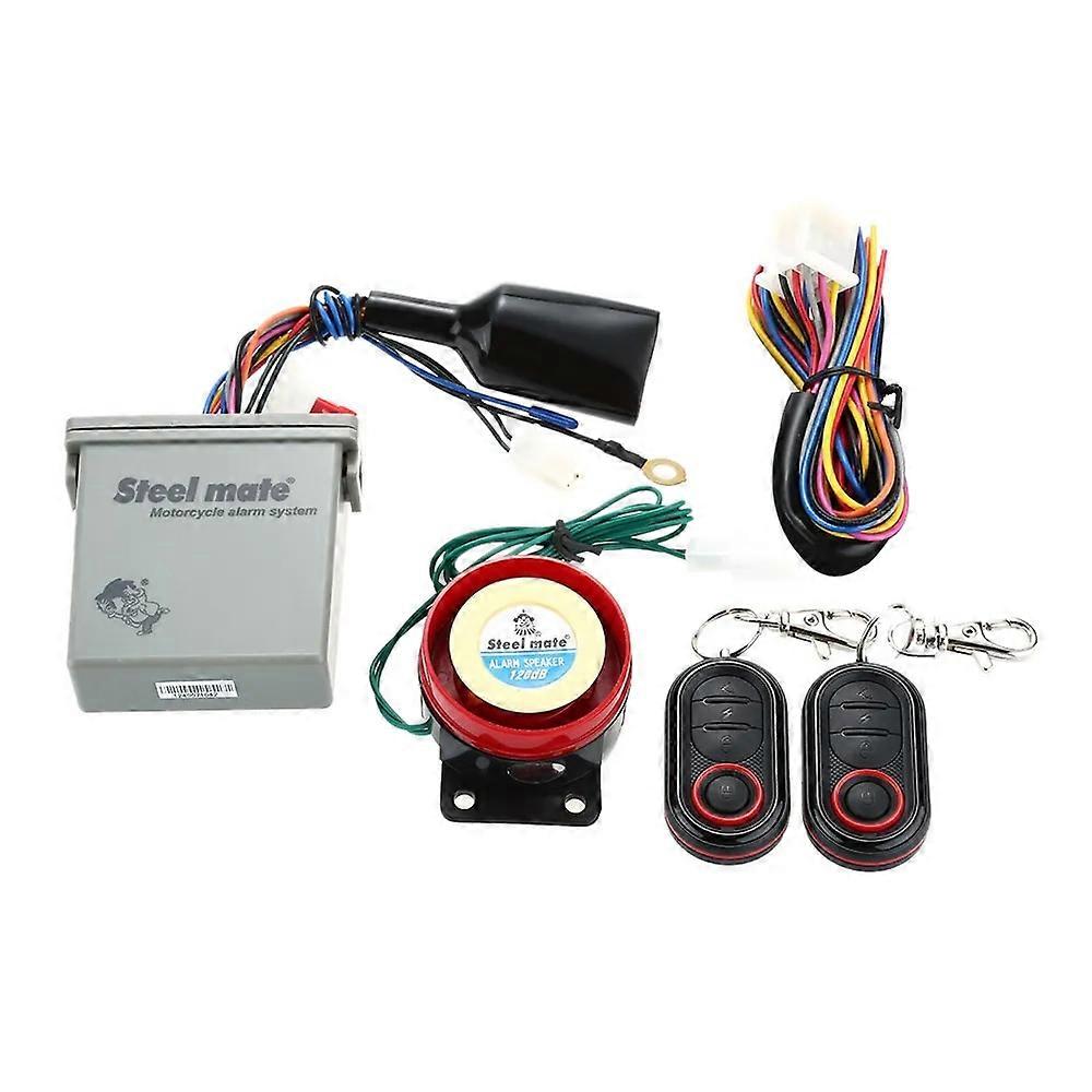 Steelmate 986E 1 Way Motorcycle Alarm System Remote Engine Start Motorcycle Engine Immobilization with Mini Transmitter
