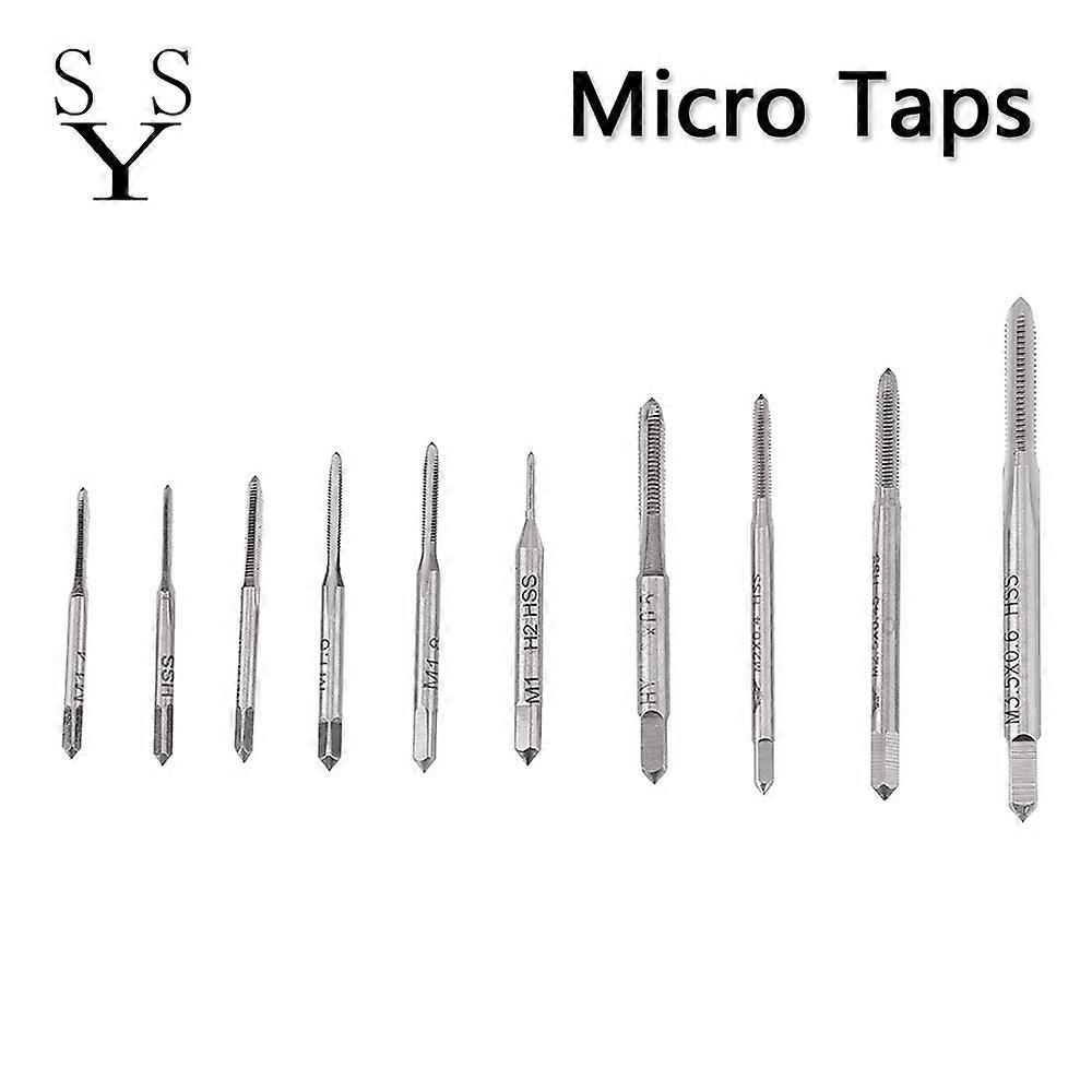 10Pcs Hss micro taps clock and mini tap combination Straight Flute Coarse Thread Design