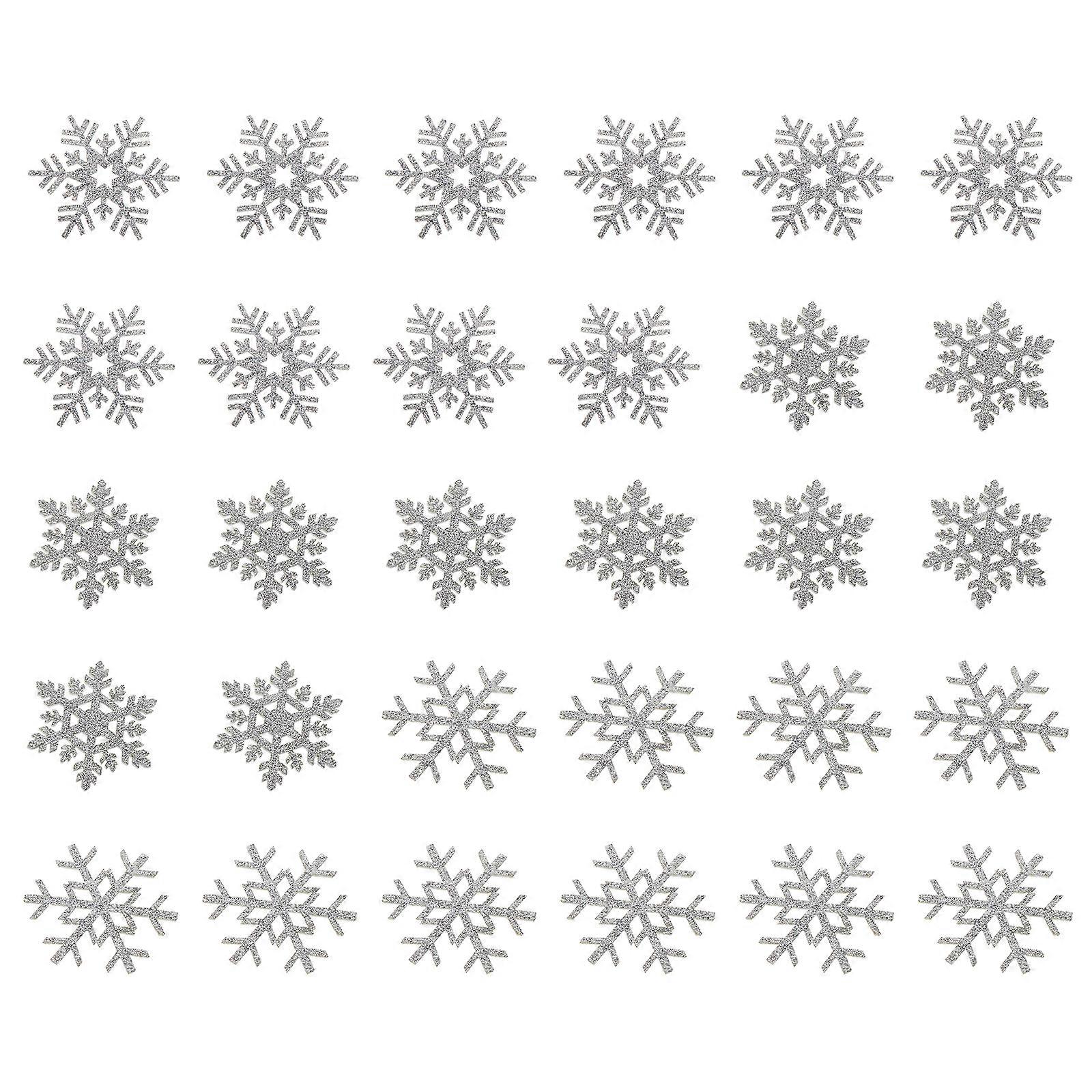 30 stk kjoler vinter jul applique julebord scatter snøfnugg konfetti jern DIY hodeplagg rekvisitter