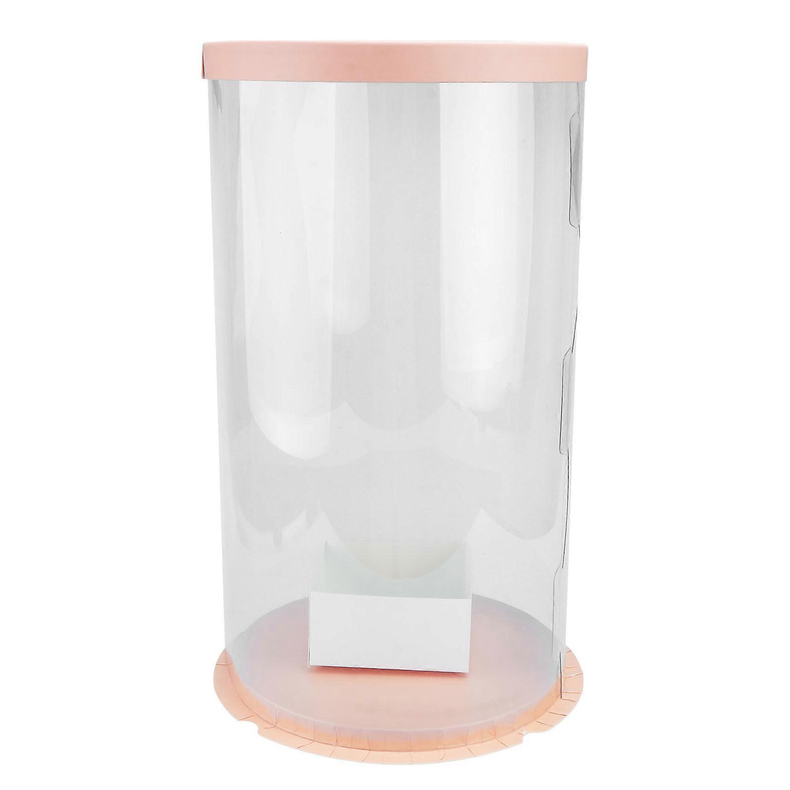 1pc Valentine's Day Bouquet Box Round Wrapping Box Transparent Bouquet Box