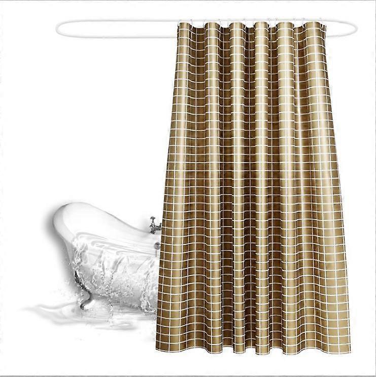 Nordic simple golden plaid bathroom curtain partition curtain door curtain bathroom waterproof and mildew thick shading