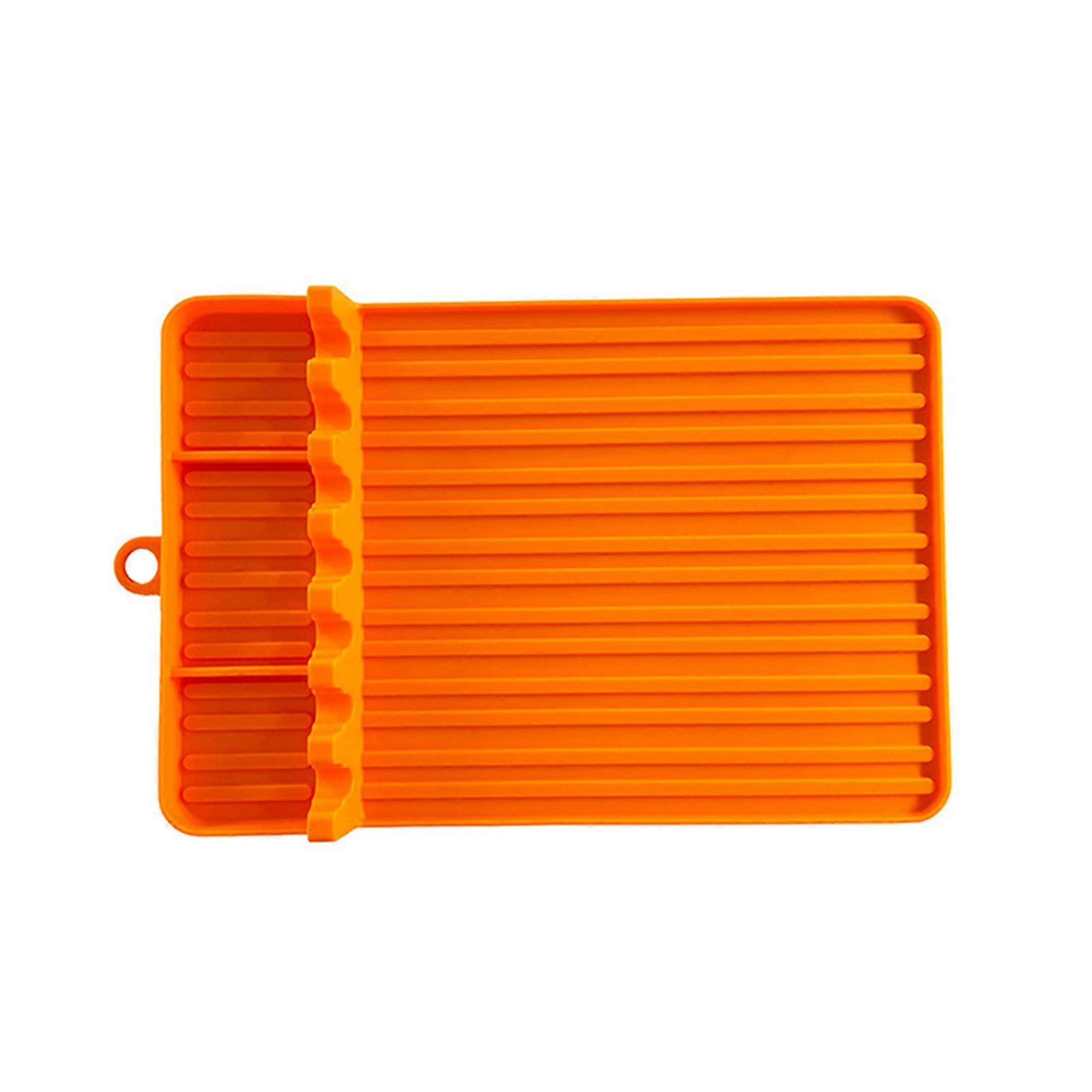 Σιλικόνη BBQ Plate Mat για Blackstone Grill BBQ Caddy Utensil Holder Heat-Resistant Spatula Mat με αντιολισθητικά αξεσουάρ πάγκου μαγειρέματος κουζίνας