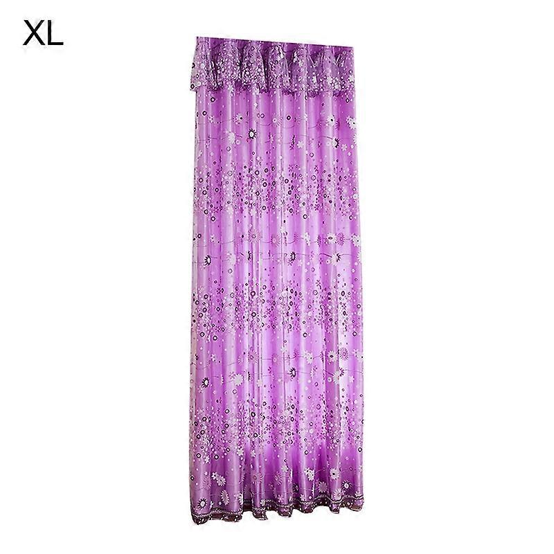 Perdea de tul atrăgătoare Floare de poliester cu dublu strat imprimată perdea transparentă draperie pentru sufragerie JIKAIX