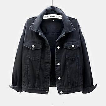 Spring And Autumn Color Large Size Denim Jacket Women's Short