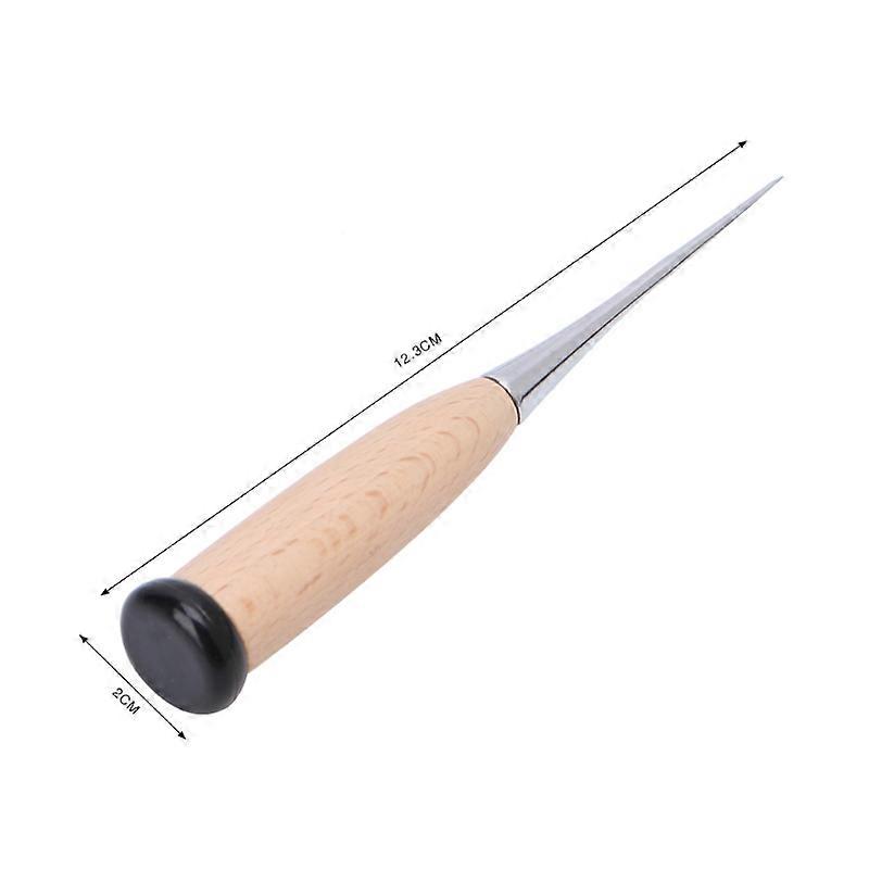 Leather Craft Awl Tool Hole Maker Wooden Handle Sewing Stitching Punching