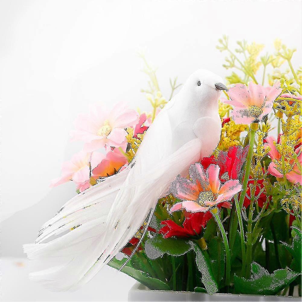12 Pcs Artificial Birds Clip On Feather Birds Christmas Wedding Artificial Birds Tree Craft Ornaments