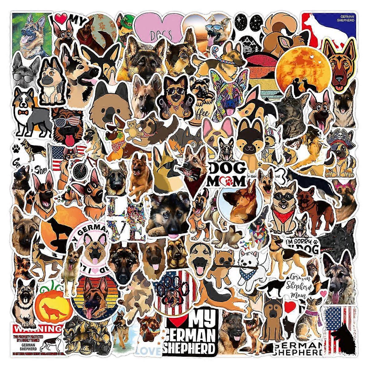 Stickers 100 Pcs, German Shepherd Dog