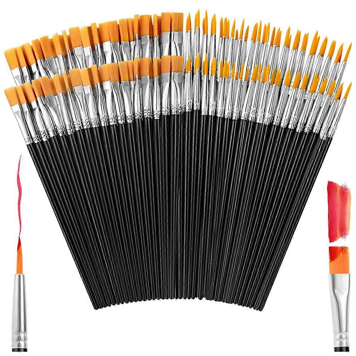 Paint Brushes,160Pcs Nylon Paint Brushes Acrylic Paint Brushes,Craft Acrylic Paint Brushes for Clas