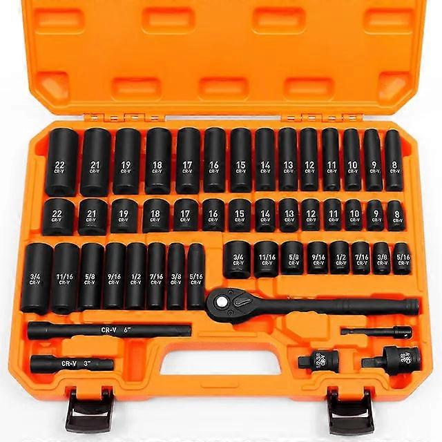 46 Piece/set Of Kit 1/4-inch Socket Car Repair Ratchet Torque Wrench Combo Auto Repairing Tool Set