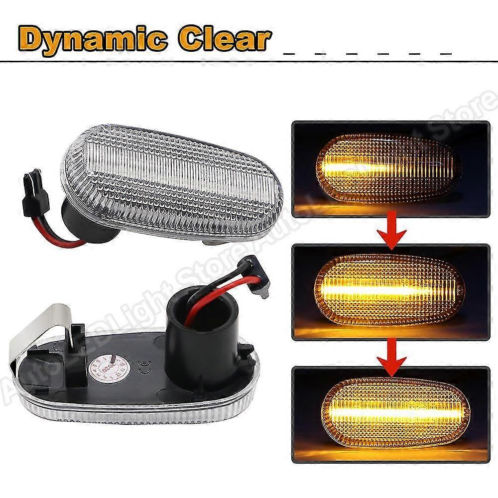 Lateral Position Fire For Alfa Romeo Mito 147 Gt, 2 rum, Dynamiske LED'er, Blinkende, Let lys/røget lys - Dynamisk sletning