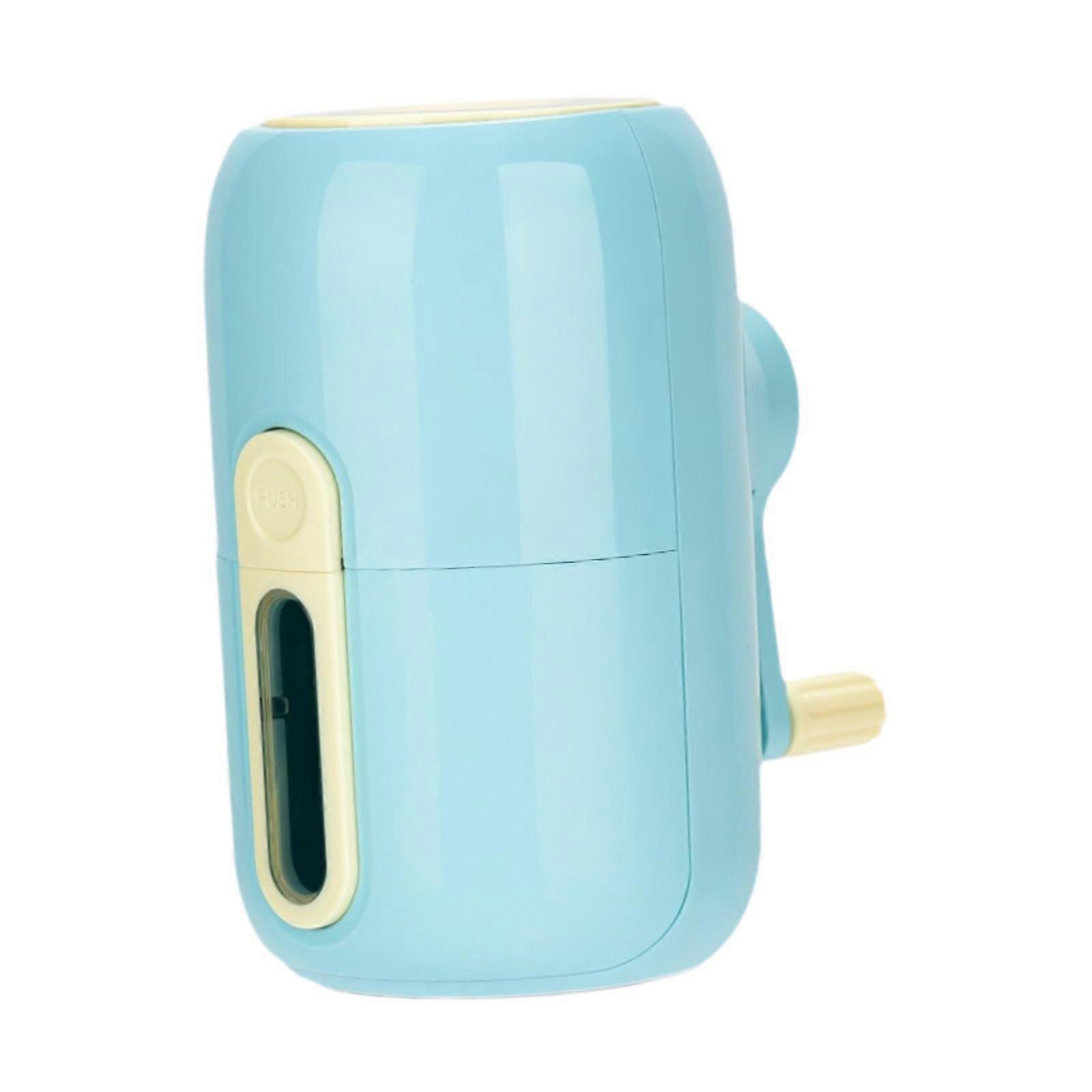 Manual Pencil Sharpener Hand Crank Pencil Sharpener for Office Home Children Blue