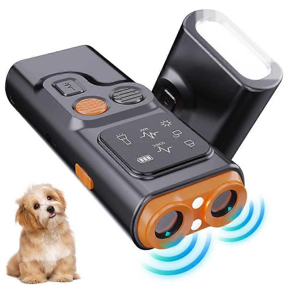 جهاز Bark Guard المضاد للنباح للكلاب ، جهاز ردع اللحاء بالموجات فوق الصوتية مع مصباح يدوي LED ، بدون صدمة ، مساعد تدريب الآمن والتحكم في السلوك