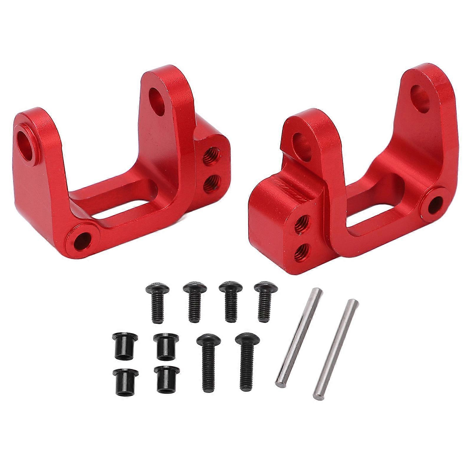 2Pcs RC Metal Hub Knuckle Arm Aluminum Alloy Wear Resistant Reduce Vibration RC Metal Front C Hub for ECX 2WD 1/10 Red