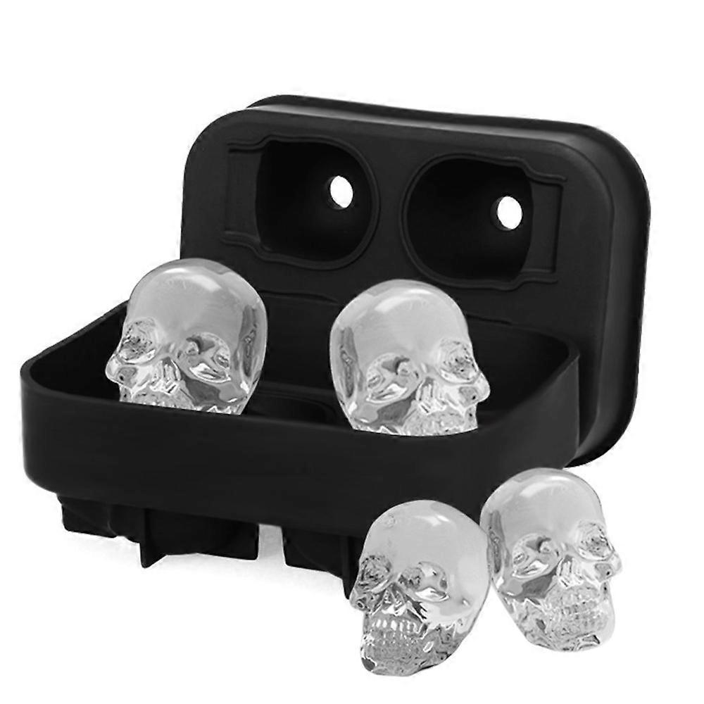 Skull Ice Cube Molds, 3D Skull Ice Tray, Silicone Multi-Use Mold